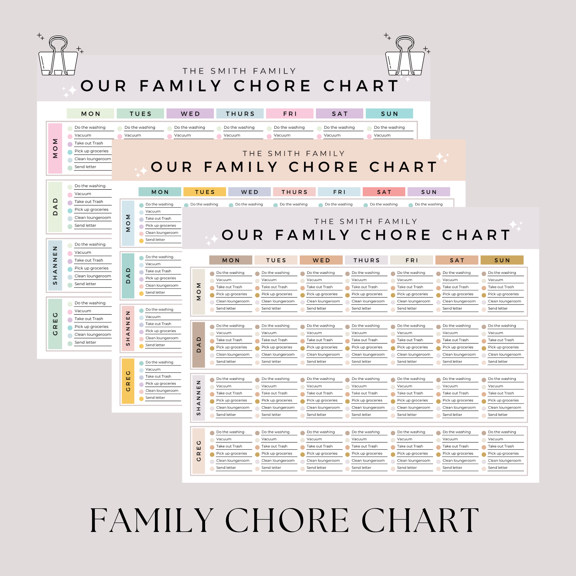 Family Chore Chart - PROFIT PLR VAULT